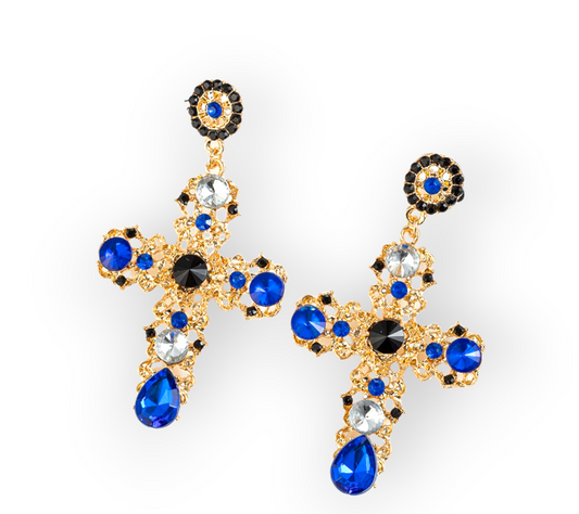 Crosses & Decor Earrings with elegant cross design and decorative accents, perfect for stylish everyday or special occasion wear