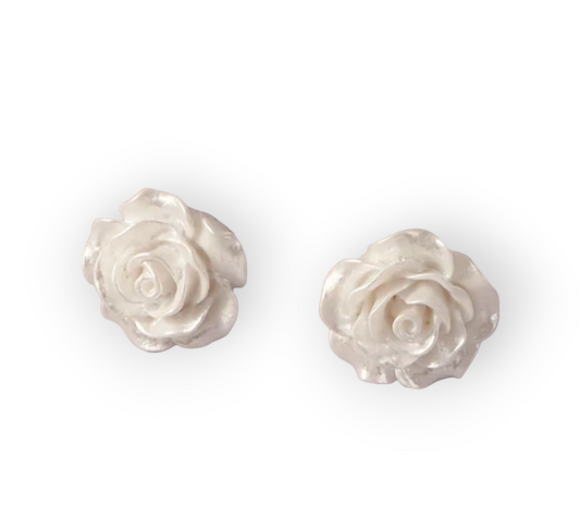 Goddess Rose Studs with elegant rose design.