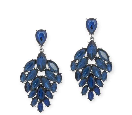 Luxury crystal drop earrings – elegant sparkling statement jewelry for weddings and special occasions