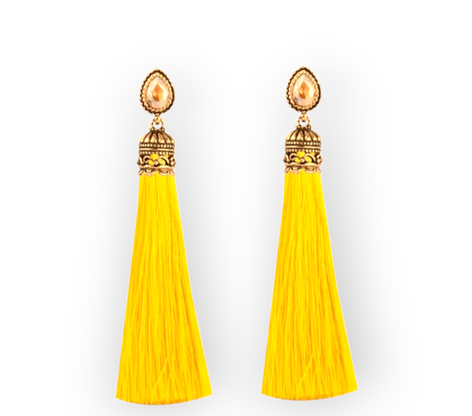 Queens Bohemian Tassel Earrings II – colorful boho statement earrings with lightweight tassels