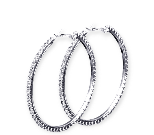 Queens Silver Hoop Earrings – elegant silver hoops for women