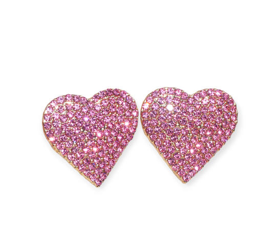 Sweetheart Earrings with romantic heart-shaped design.