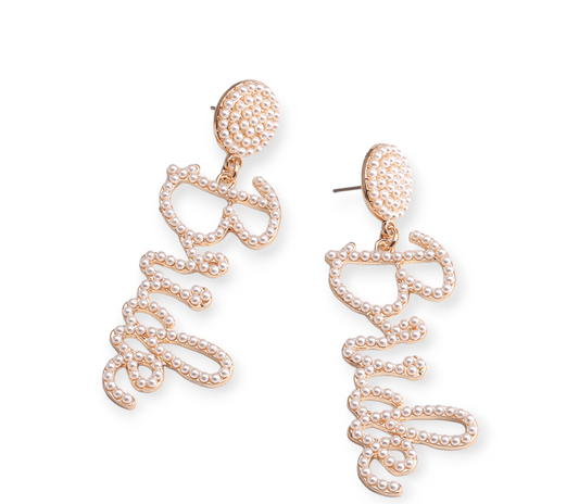 Elegant pearl wedding earrings for brides