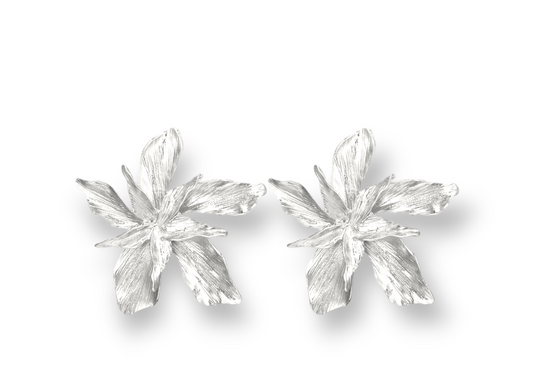 Bloomed Iris Studs with delicate iris flower design.