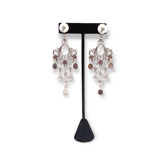 Chandelier Drop Earrings with cascading design, perfect for elegant and glamorous occasions.