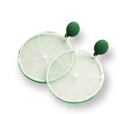 Citrus Earrings with colorful fruit-inspired design.