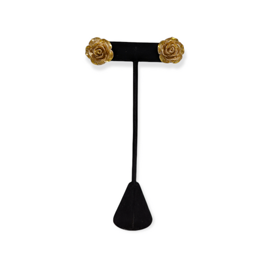 Goddess Rose Studs with elegant rose design.