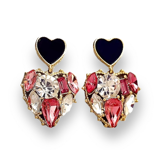 Petite Heart Earrings with a delicate heart-shaped design, perfect for everyday wear and layering with other jewelry.