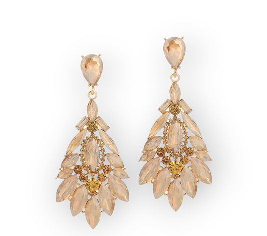 Queen of Crystal Earrings with sparkling crystal design.
