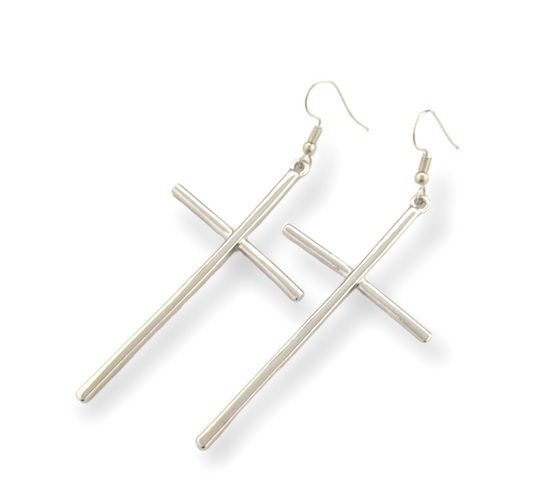 Queens Cross Earrings with elegant cross-shaped design.