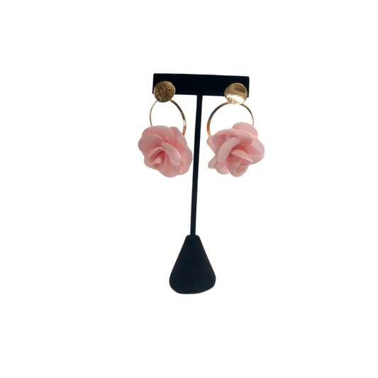 Rose Earrings with delicate rose-shaped design.