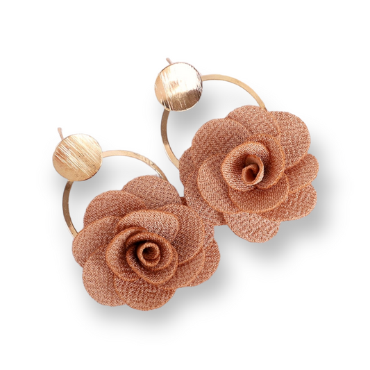 Rose Earrings with delicate rose-shaped design.