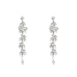 Flower Tassel Earrings – elegant floral jewelry with long flowing tassels for weddings and parties.
