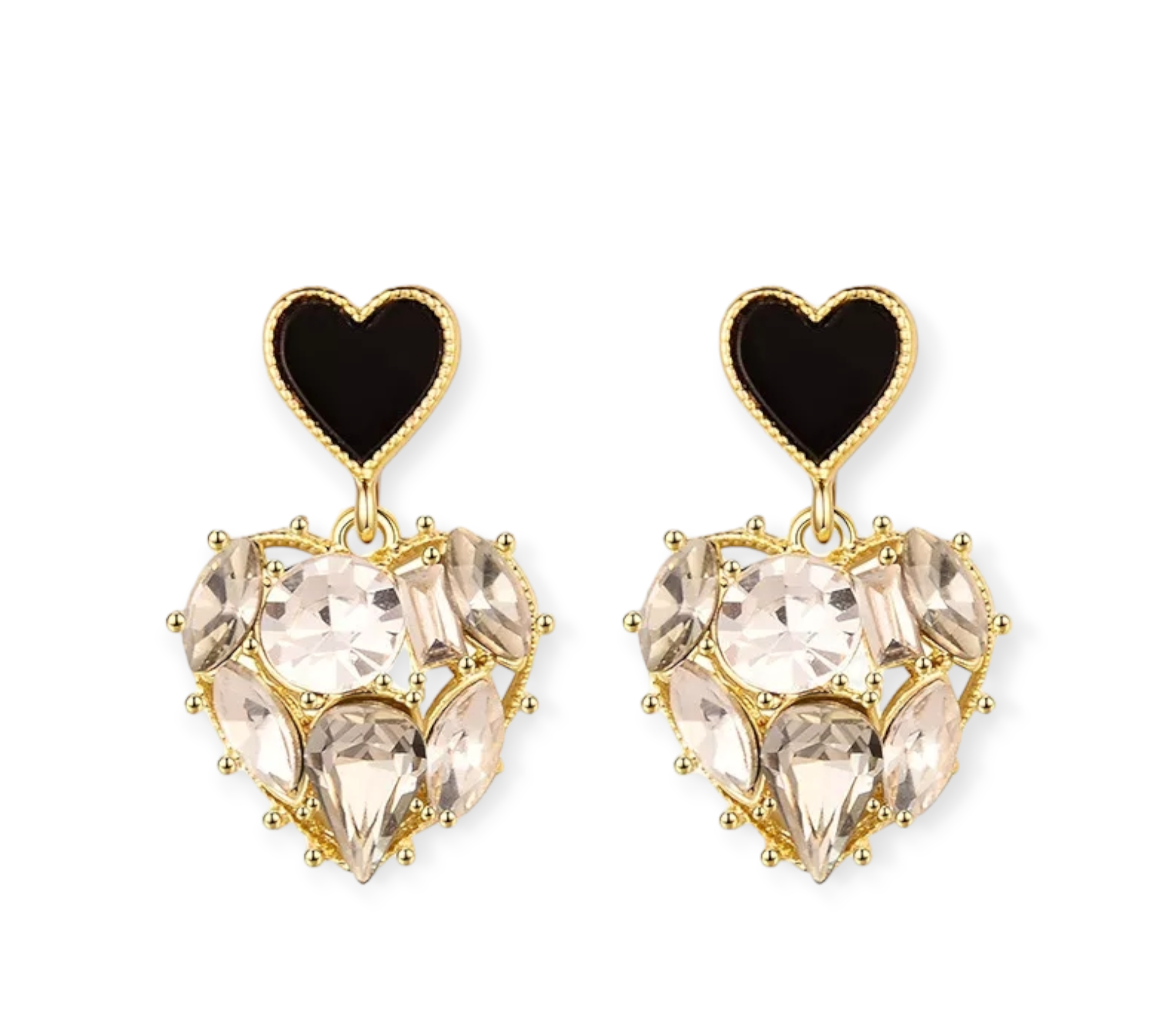 Petite Heart Earrings with a delicate heart-shaped design, perfect for everyday wear and layering with other jewelry.