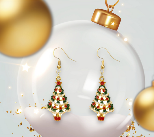 Mini Christmas Tree Earrings