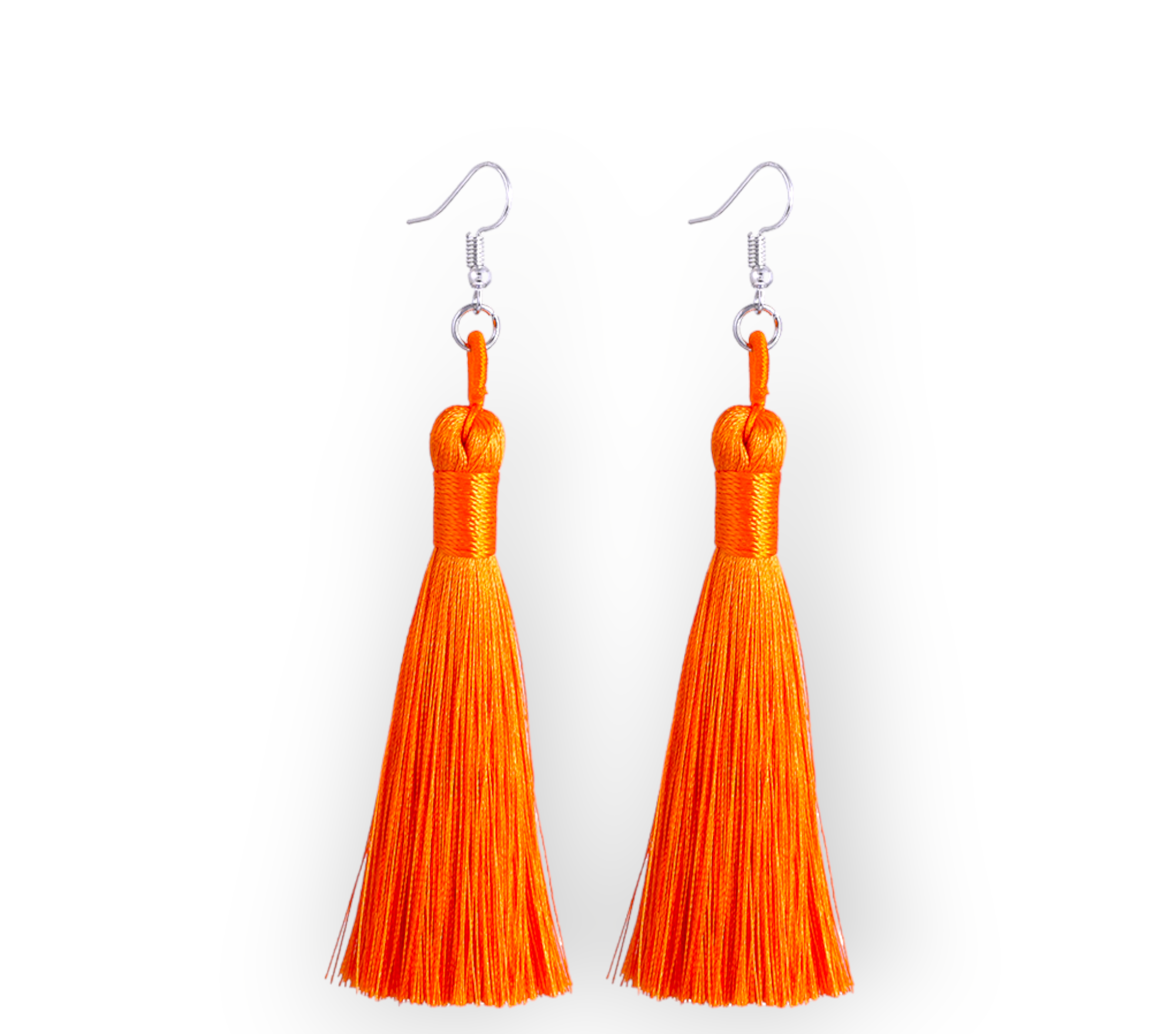 Bold colorful tassel statement earrings