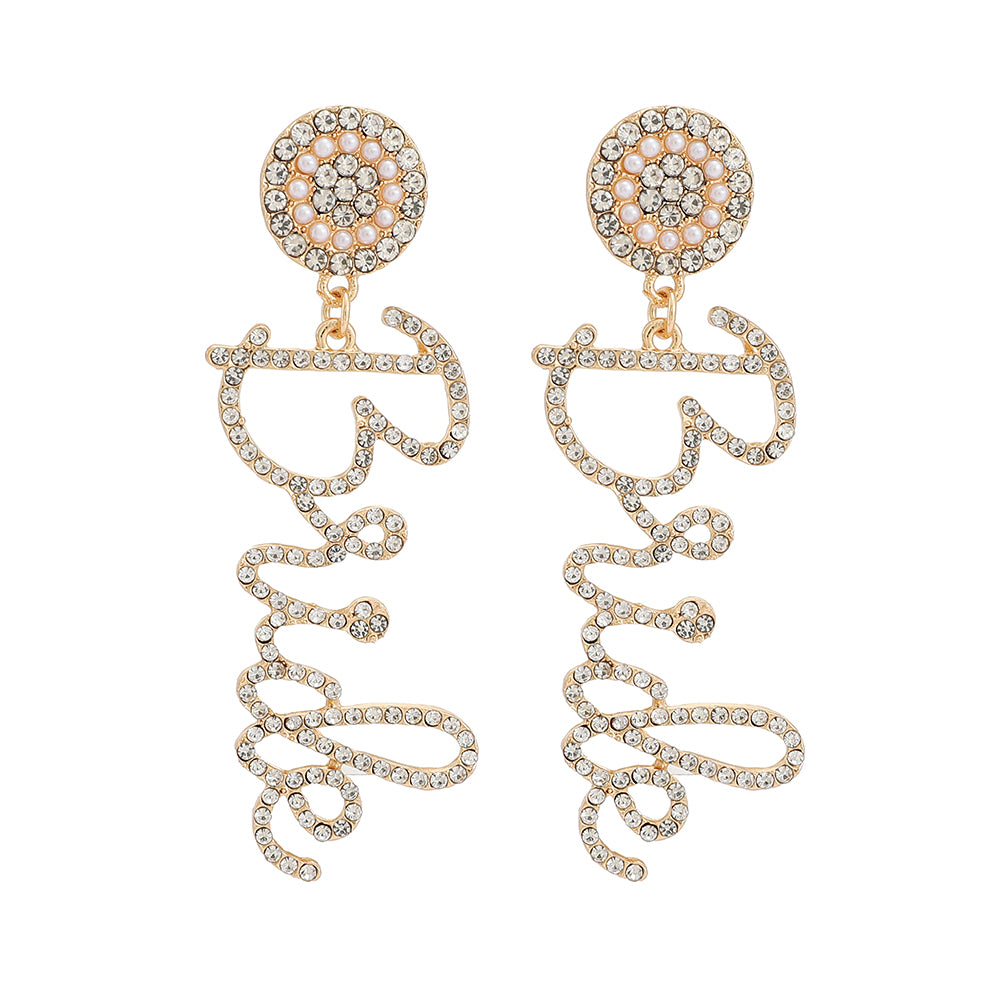 Elegant pearl wedding earrings for brides
