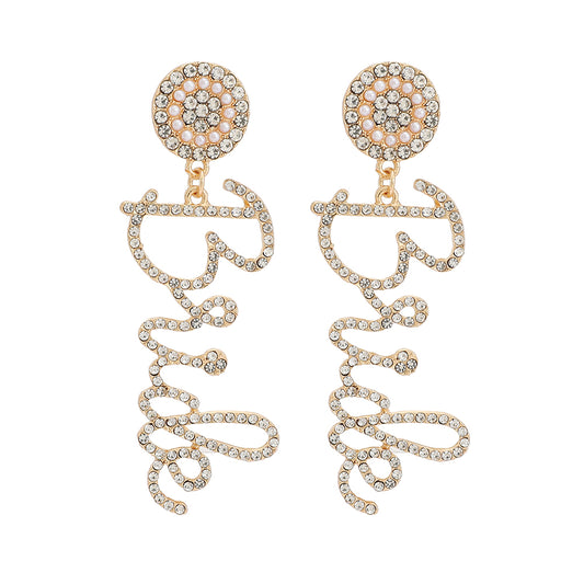 Elegant pearl wedding earrings for brides
