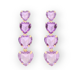 Ascending Heart Earrings with layered heart design, perfect for romantic and special occasions