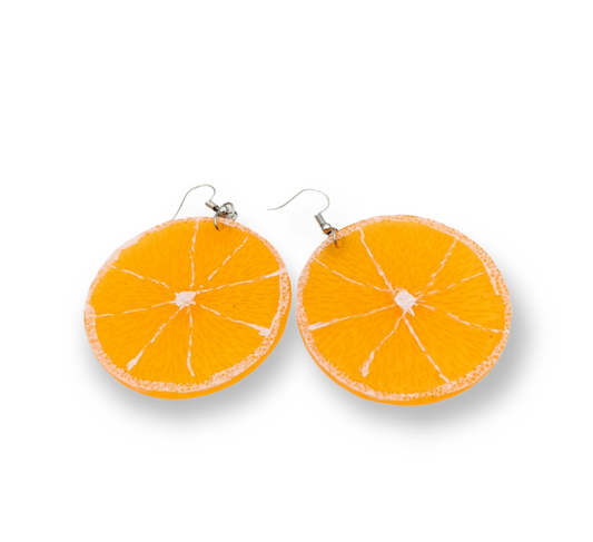 Citrus Earrings with colorful fruit-inspired design.
