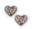 Heart of Treasure Stud Earrings with sparkling heart design, perfect for romantic and elegant occasions
