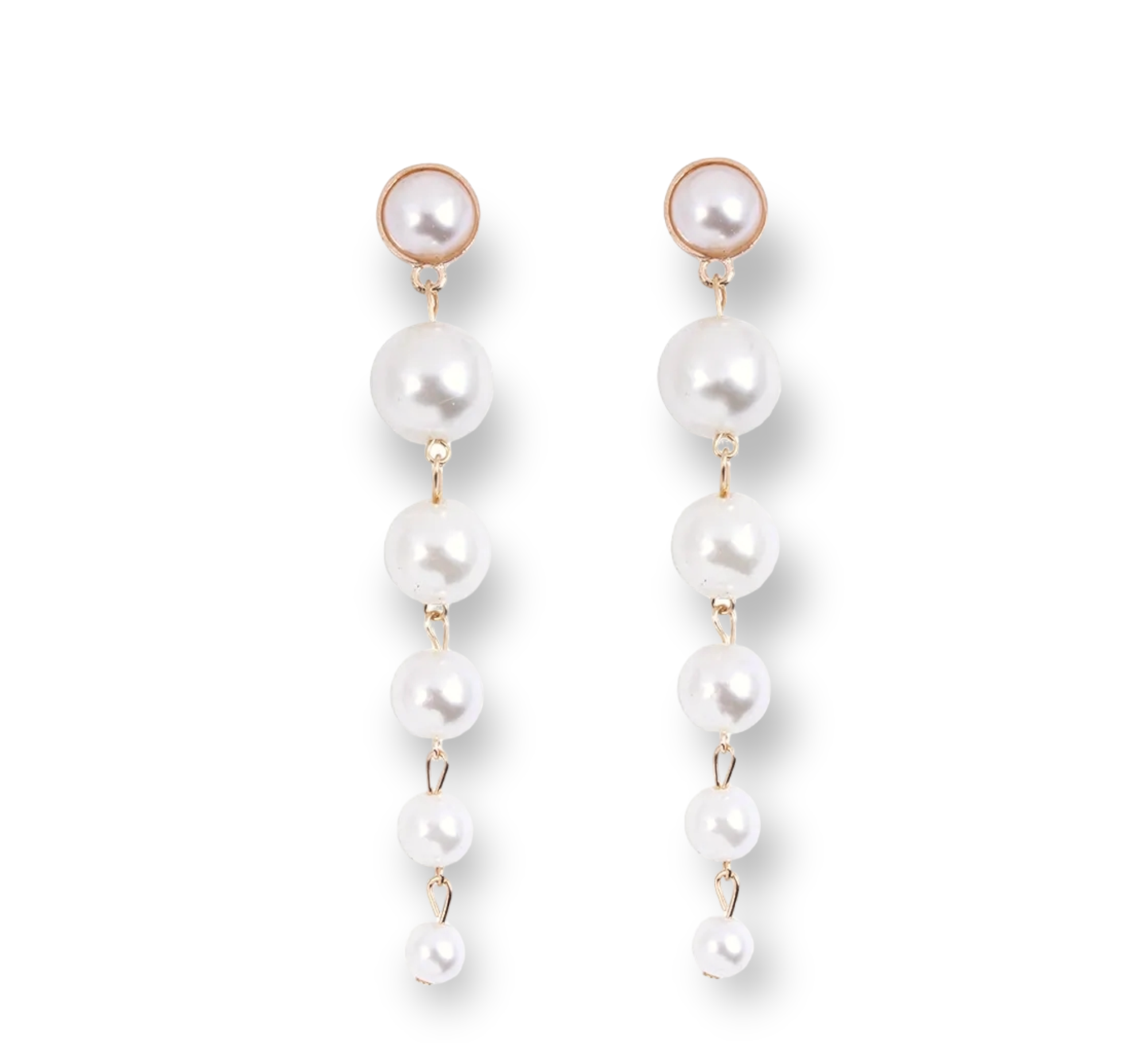 Pearls In Formation Earrings with stylish pearl arrangement.
