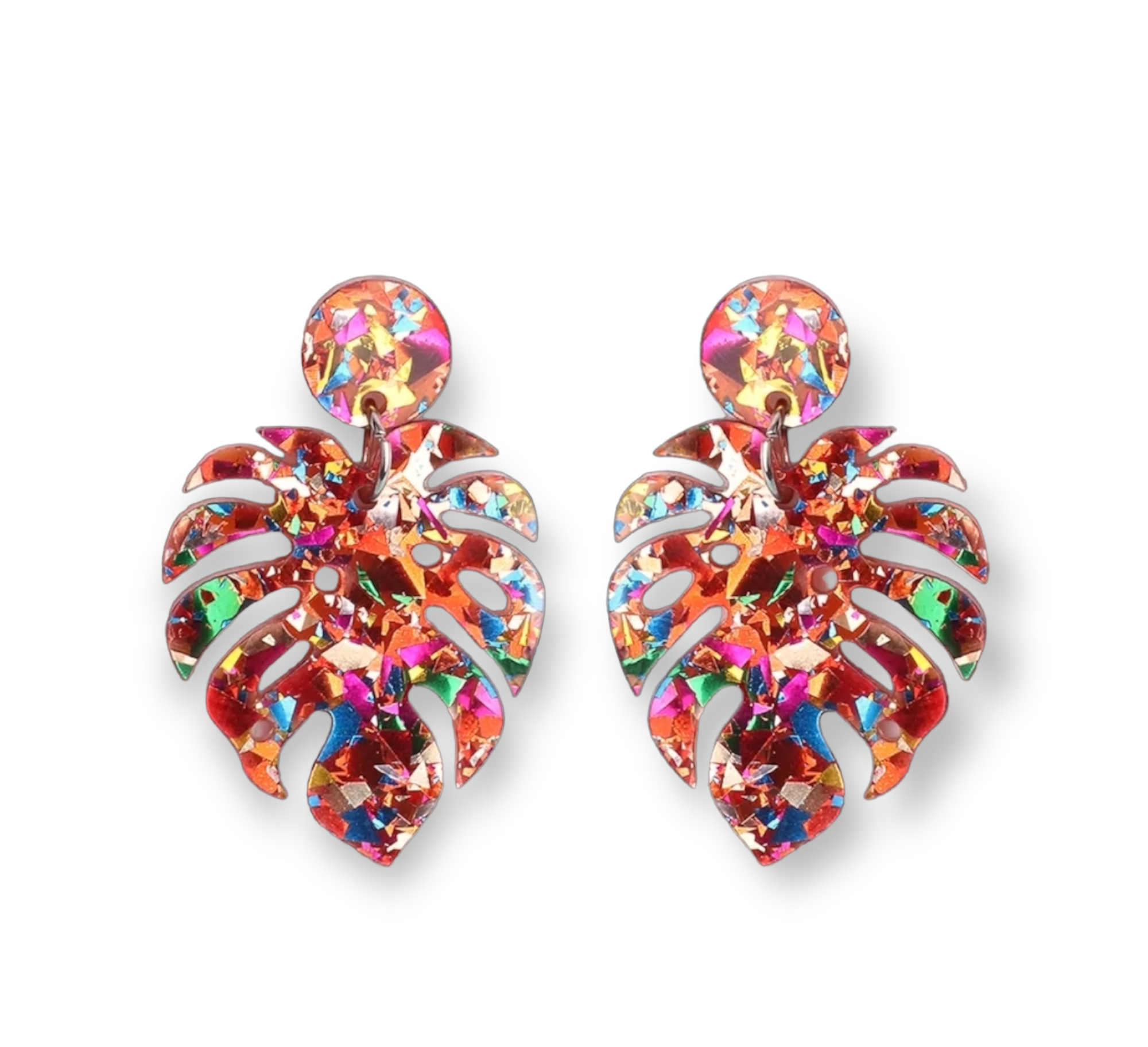 Confetti Leaf Earrings