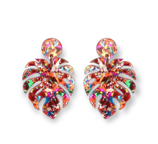 Confetti Leaf Earrings