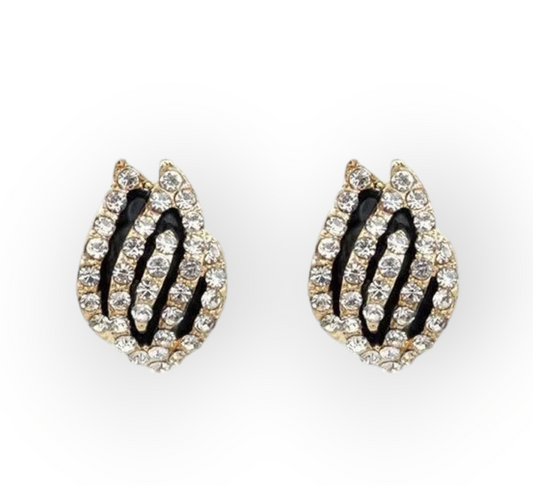 Queens Classy Stud Earrings- Rose Gold