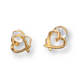 Queen of Heart Earrings Cuffs with heart-shaped design, perfect for stylish and bold fashion statements