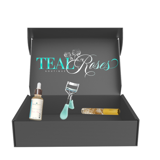 Queens Beauty Gift Box Set with luxury makeup, skincare, and beauty accessories in elegant reusable packaging
