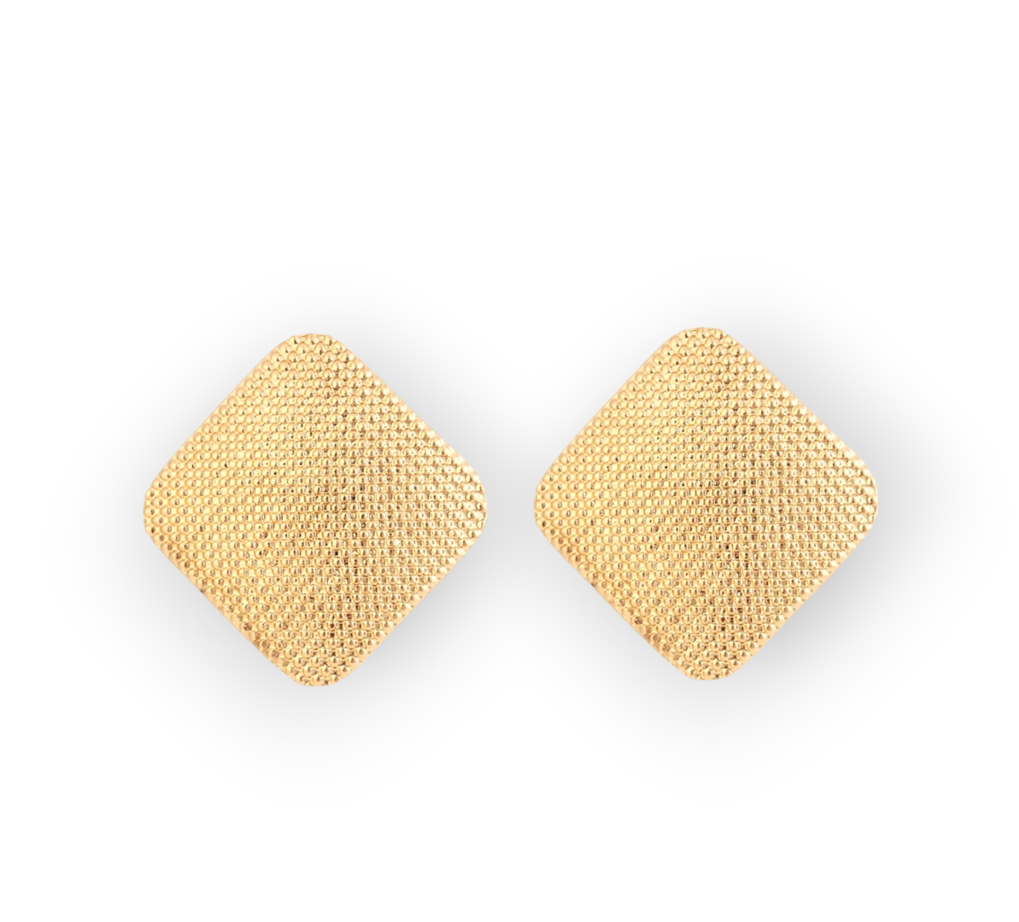Queens Golden Clip-On Earrings with elegant gold design, perfect for sophisticated everyday or special occasion wear