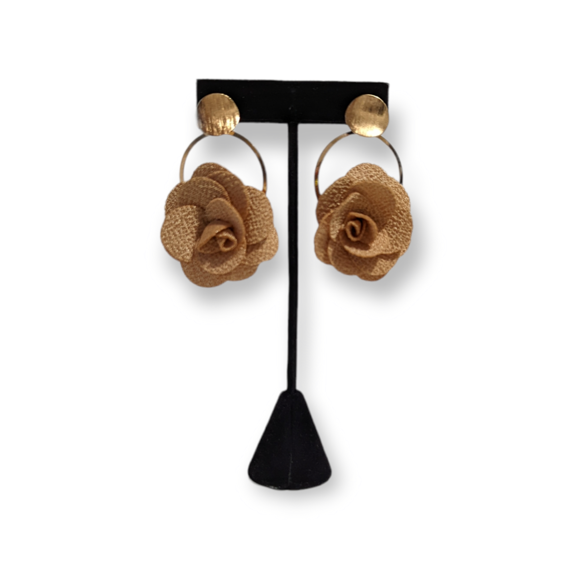 Rose Earrings with delicate rose-shaped design.